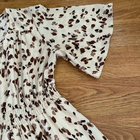 Piper & Scoot Cream Brown Maxi Dress S - Picture 7 of 15